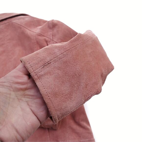 BlankNYC Dusty Rose Suede Moto Jacket  | Boho Luxe | Y2K Coquette Street Style - Picture 6 of 16
